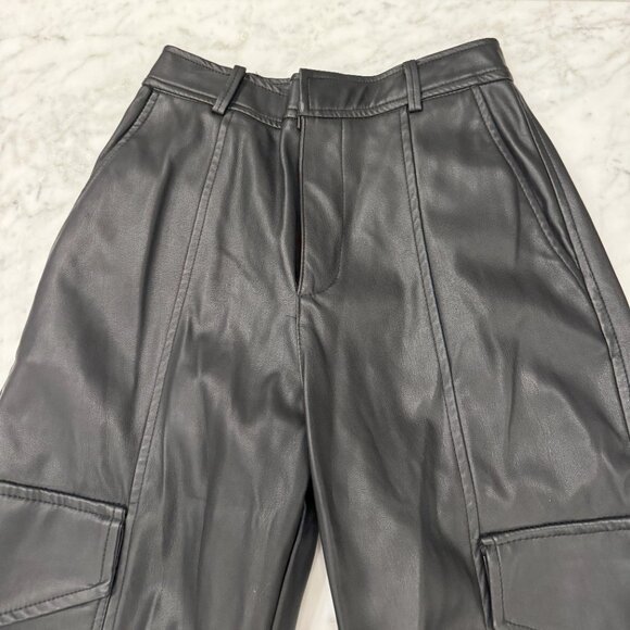Zara Fake Leather Cargo Pants - Soft!! - Size XS - Picture 2 of 9